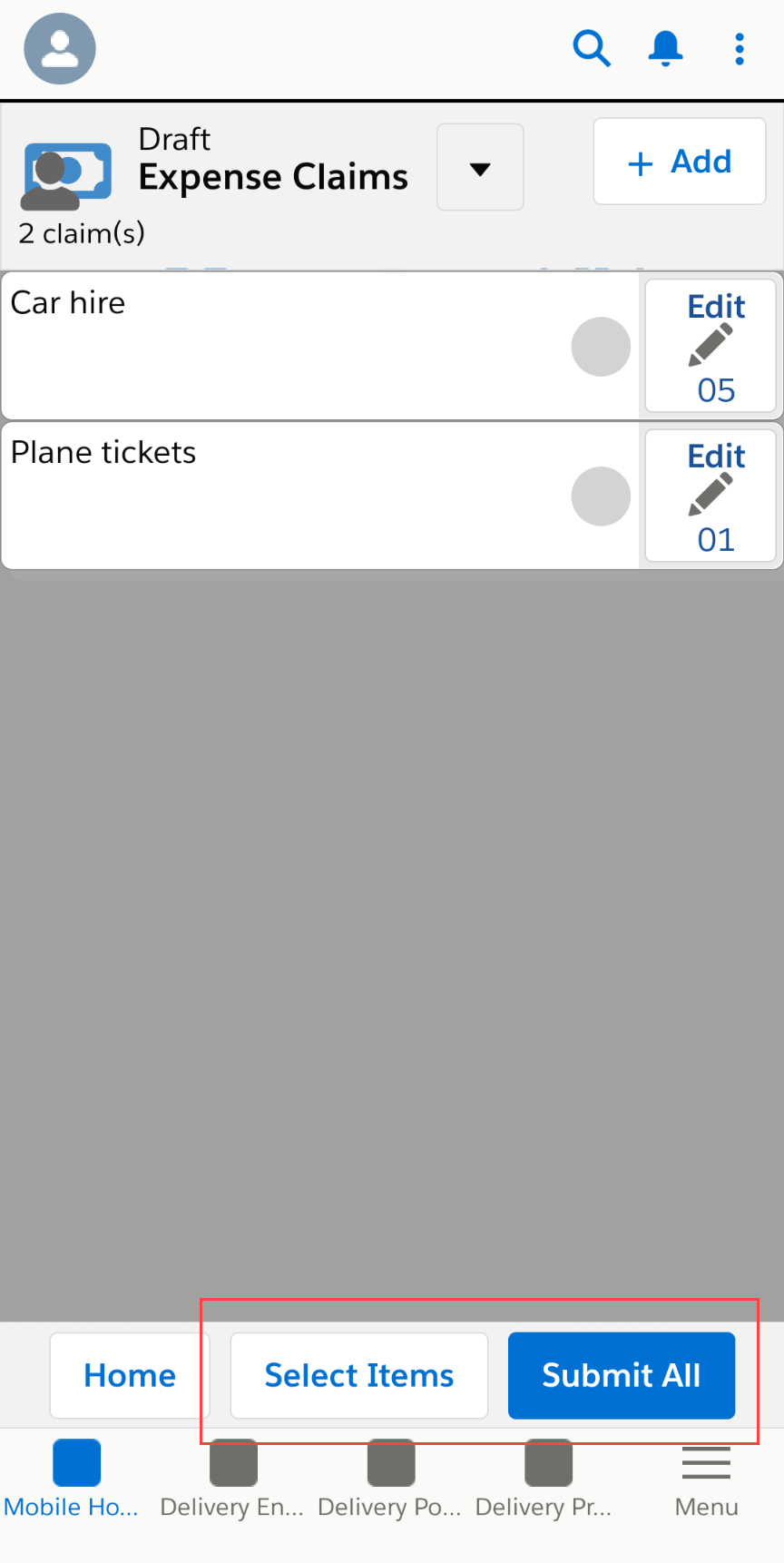 Time & Expense Entry through the Salesforce Mobile app