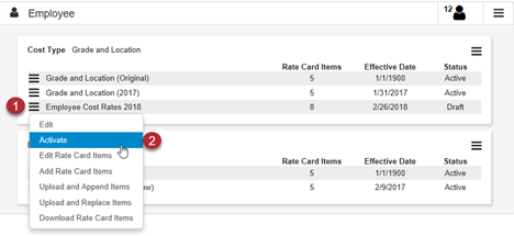 Rate Card Management