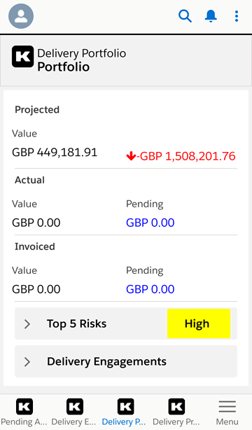 Using Kimble Dashboards on the Salesforce Mobile App