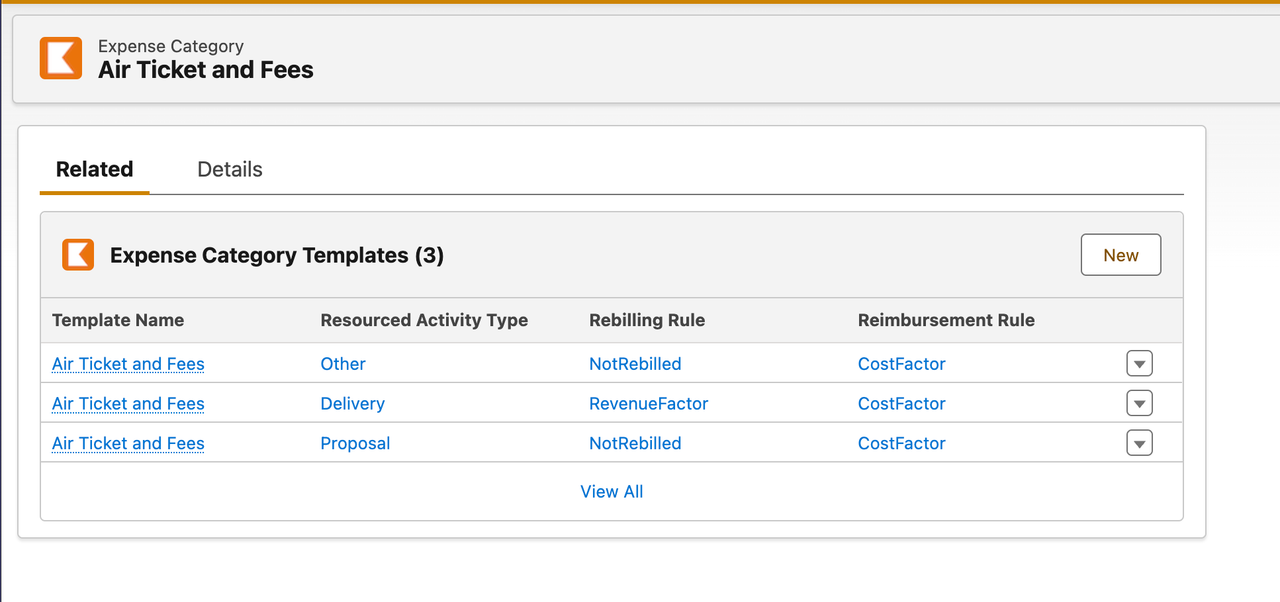 Expense Configuration and Forecasting